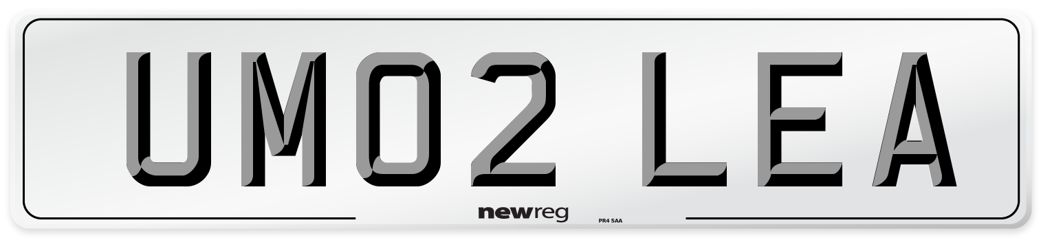 UM02 LEA Number Plate from New Reg